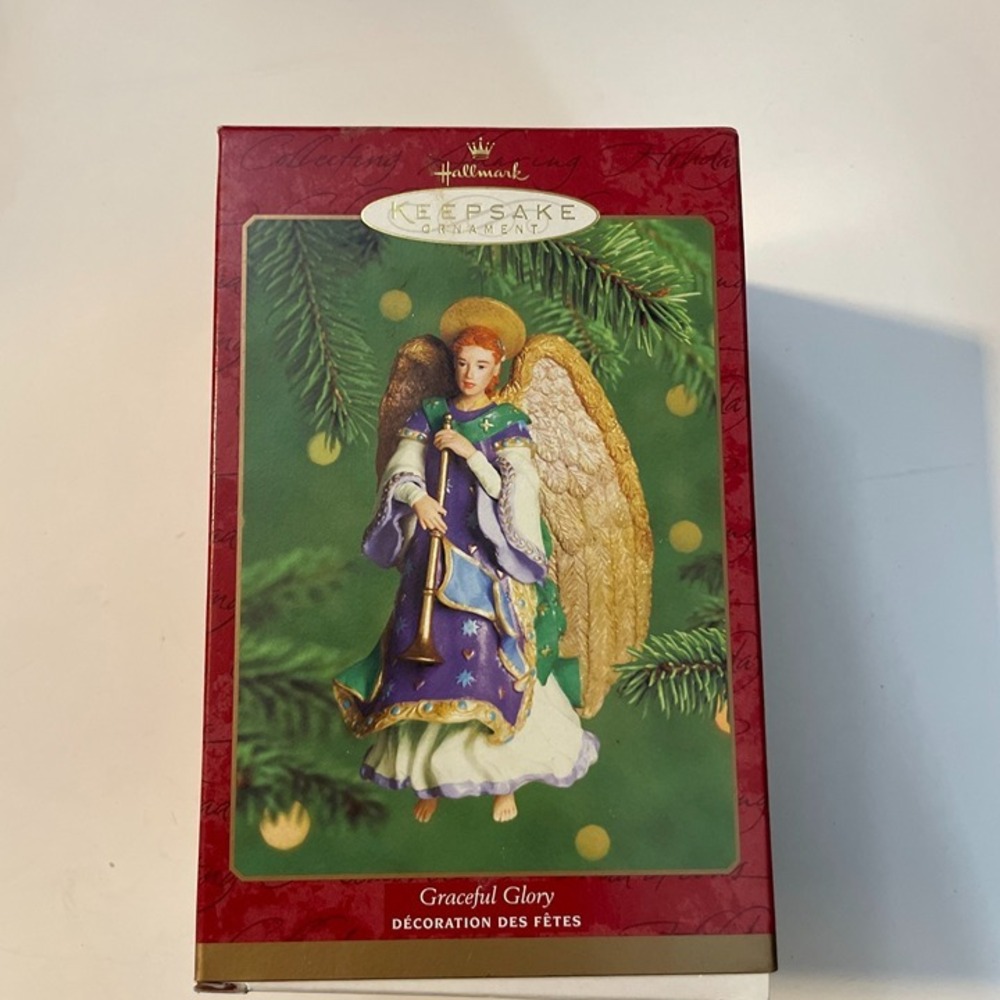 Vintage 2000 Hallmark Graceful Glory Angel Christmas Tree Ornament